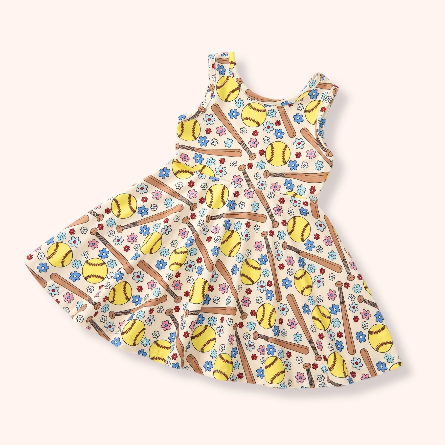 Softball Stitches Girls Dress